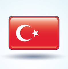 Flag set of Turkey, vector illustration