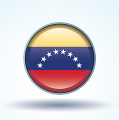 Fototapeta premium Flag set of Venezuela, vector illustration