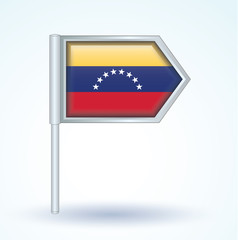 Flag set of Venezuela, vector illustration