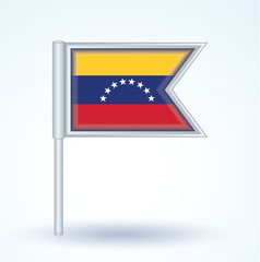 Flag set of Venezuela, vector illustration