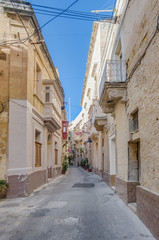 Fototapeta na wymiar Tabone Street in Vittoriosa, Malta