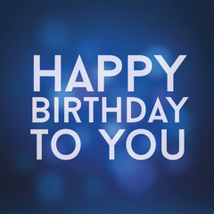 Happy Birthday card typography