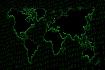 Naklejka premium Cyber world