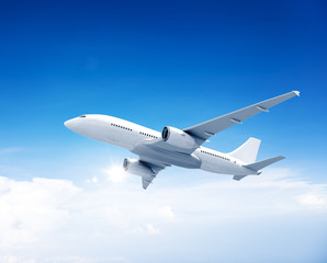 Fototapeta na wymiar Airplane Aircraft Sky Transportation Travel Concept