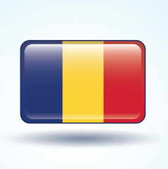 Flag set of Romania, vector illustration
