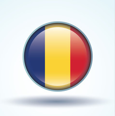 Fototapeta premium Flag set of Romania, vector illustration