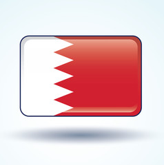 Flag set of Bahrain, vector illustration