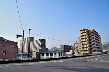 国道１号線　石山の風景