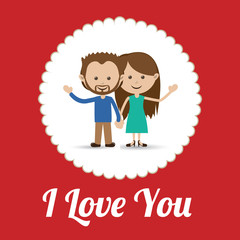 Love design over red background vector illustration