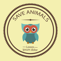 Animals design over beige background vector illustration