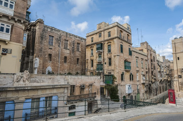 Fototapeta na wymiar Battery Street in Valletta, Malta