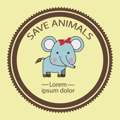 Animals design over beige background vector illustration