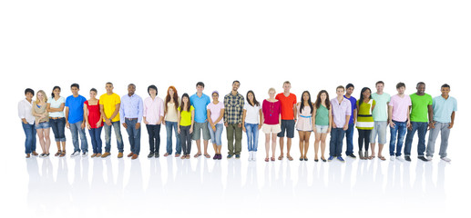 Large Group People Standing Diverse Unity Concept