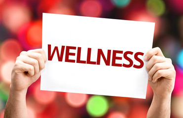 Wellness card with colorful background