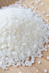 Asian white rice or uncooked white rice