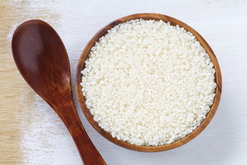 Asian white rice or uncooked white rice