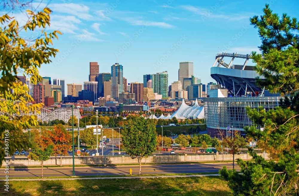 Wall mural denver cityscape colorado