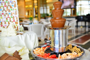 Chocolate fontain fondue