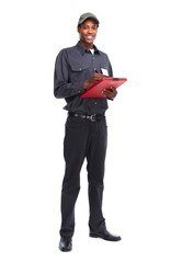 African-American worker man.