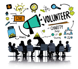 Volunteer Charity and Relief Work Donation Help Concept