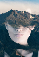 Double exposure portrait