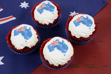 Happy Australia Day, January 26th, party food cupcakes
