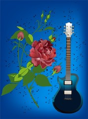 gitara i róża © klatki