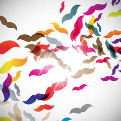 abstract background: mustache