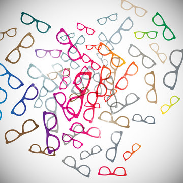 abstract background: glasses