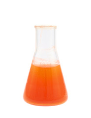 Erlenmeyer flask filled with liquid