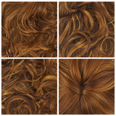 Naklejka premium Set of four hair backgrounds