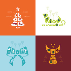 Christmas flat infographic