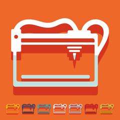 Flat design: 3D printer