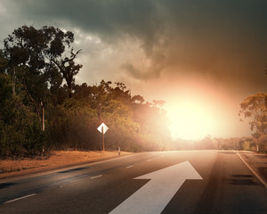 Obraz premium Arrow on road