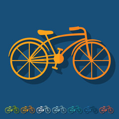 Flat design: bicycle