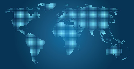 World map dots blue EPS 10