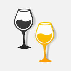 realistic design element: wineglass