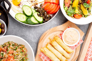 various lebanese plates / Mediterranean cuisine