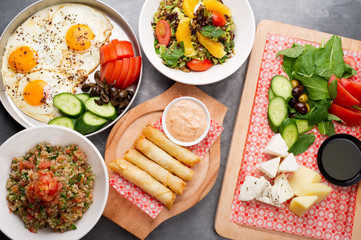 various lebanese plates / Mediterranean cuisine