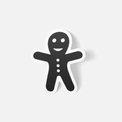 realistic design element: gingerbread man