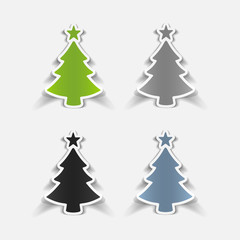 realistic design element: christmas tree