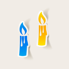 realistic design element: christmas candle