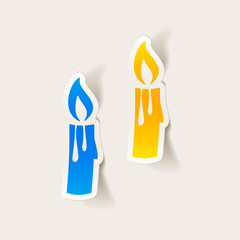realistic design element: christmas candle