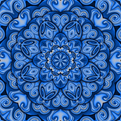 Blue success kaleidoscope