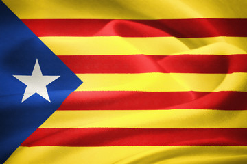 Naklejka premium The flag of Catalonia