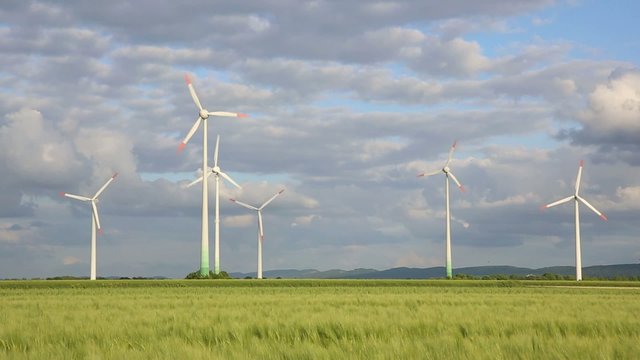 Windr&auml;der in der Landschaft