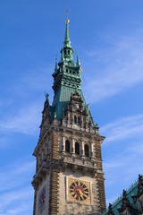 Fototapeta na wymiar The Hamburg town hall, Germany