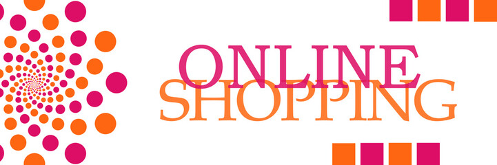 Online Shopping Pink Orange