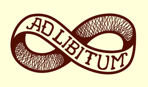 Ad libitum, ad-lib endless knot, infinity symbol