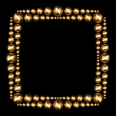Frame with gold balls